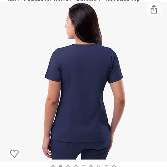 Adar Pro Scrubs for Women - Elevated V-Neck Scrub Top - Picture 2 of 8